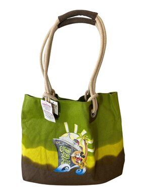 NWT Disney Cruise Line 2010 Beach Tote Bag Rope Handles & Mickey Mouse Design